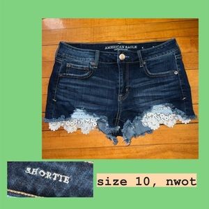 American Eagle Lace Shortie Shorts